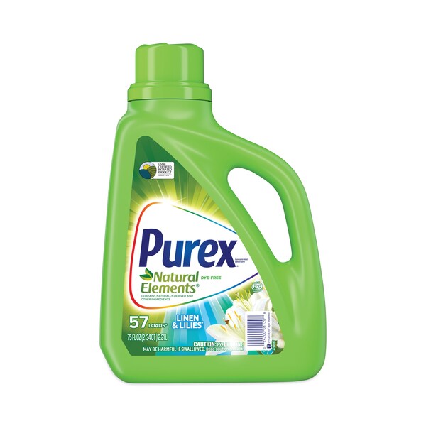Purex High Efficiency Laundry Detergent, 75 oz Bottle, Liquid, Linen & Lilies, 6 PK - 10024200011205