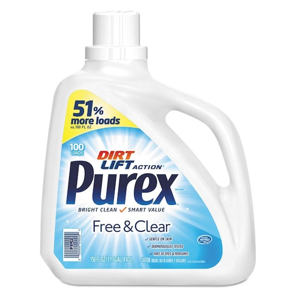 Dial 150 oz Free & Clear Liquid Laundry Detergent Bottle - DIA05020