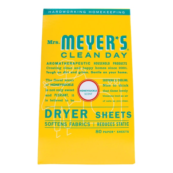 Mrs. Meyers Clean Day Mrs. Meyer's Clean Day Honeysuckle Scent Fabric Softener Sheets 80 oz 80 pk - 70115