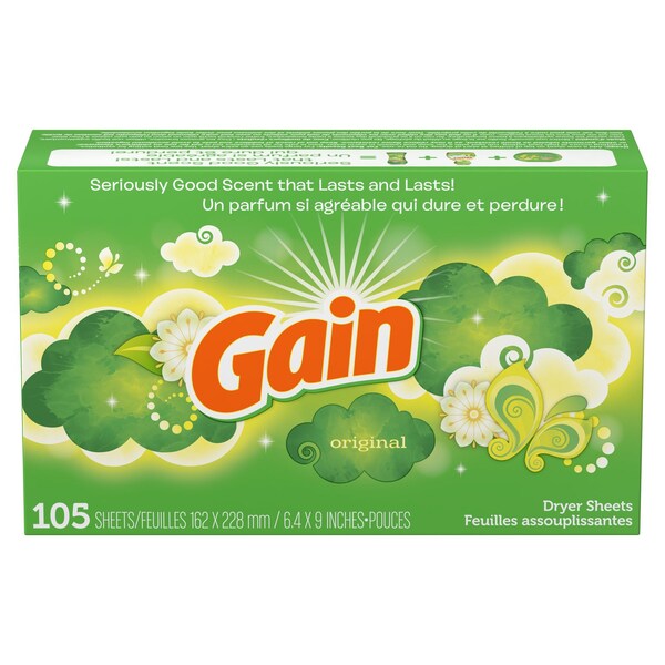 Gain Original Scent Fabric Softener Sheets 105 pk, 105PK - 97835