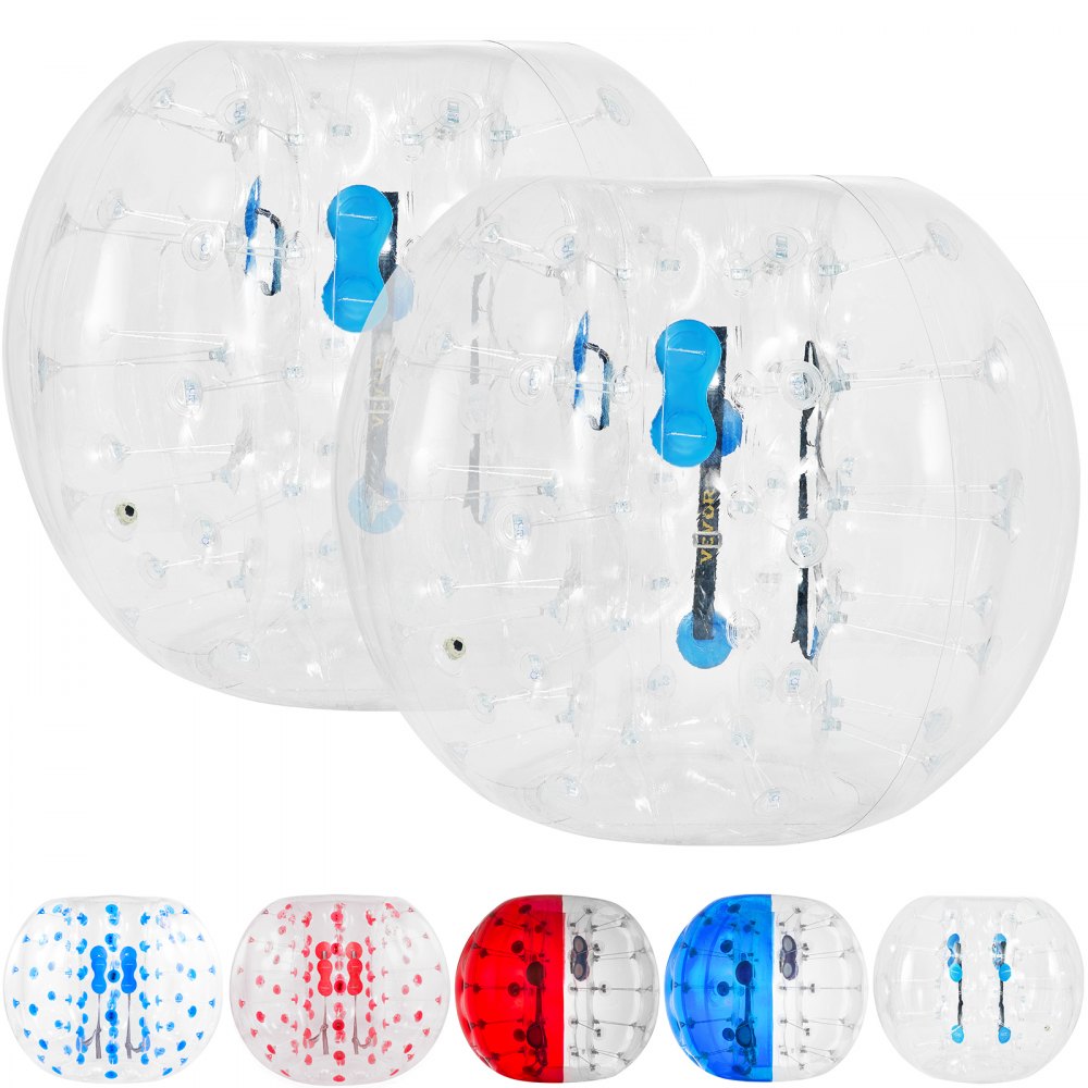 VEVOR 2PCS Inflatable Bumper Ball 4 FT / 1.2M Diameter, Bubble Soccer Ball, Blow It Up in 5 Min, Inflatable Zorb Ball for Adults or Children (4 FT, Transparent) - 2X1.2MCQPPQ000001V0
