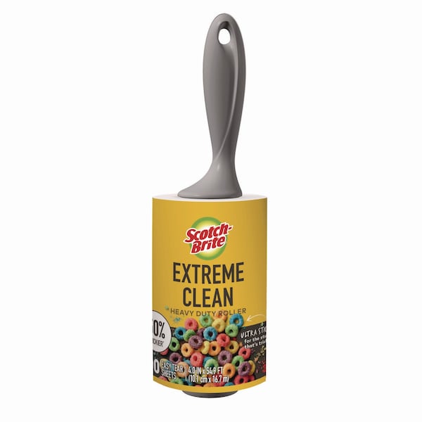 Scotch-Brite Extreme Clean Lint Roller, 4 in. x 54.59 ft, 100 Sheets/Roll - 7100278620