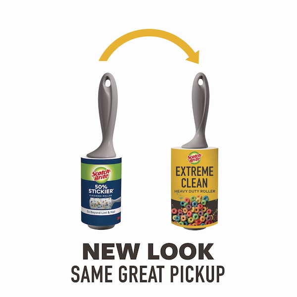 Scotch-Brite Extreme Clean Lint Roller, 4 in. x 54.59 ft, 100 Sheets/Roll - 7100278620