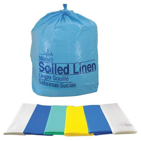Medegen Medical Products Laundry Bag, 31x41", 1.0mL, Blue, PK250 - 47-59