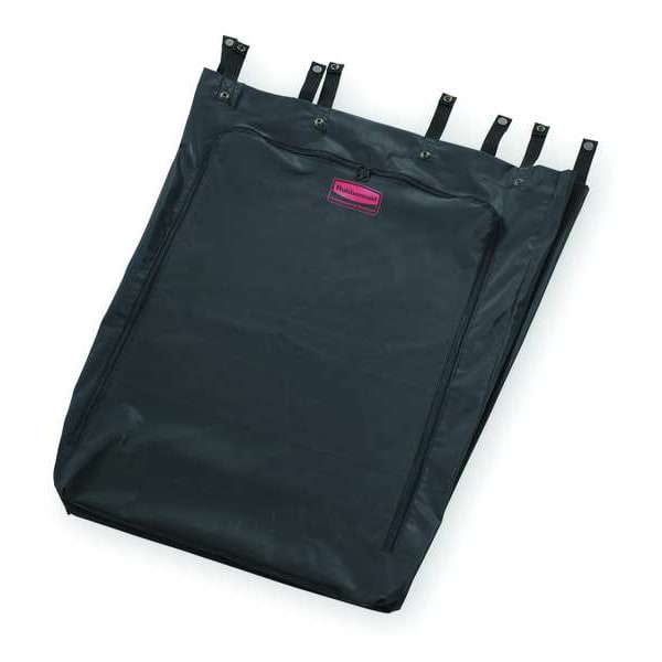 Rubbermaid Commercial Open Top, Vinyl, Hamper Bag, Black - FG635000BLA