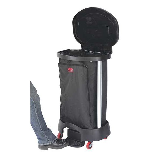 Rubbermaid Commercial Open Top, Vinyl, Hamper Bag, Black - FG635000BLA