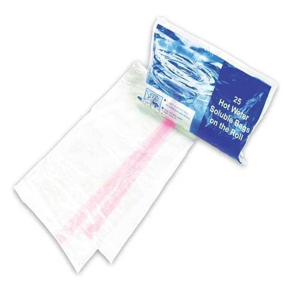 Zoro Select Self Adhesive Strip, Polyvinyl Alcohol, Water Soluble Laundry Bag, Green - WSB2839