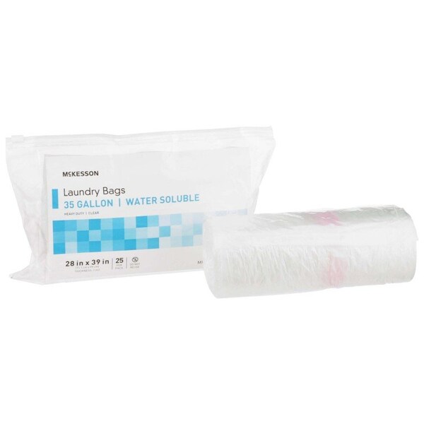 Mckesson Water Soluble Laundry Bag, 30-35 gal Capacity, 100PK - 03-1347