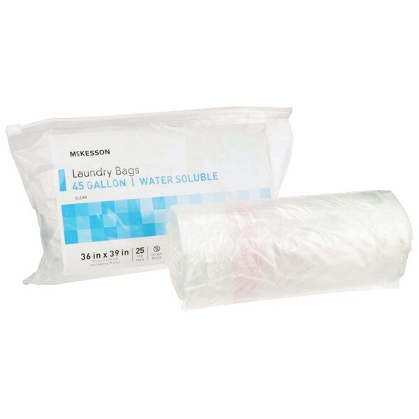 Mckesson Water Soluble Laundry Bag, 40-45 gal Capacity, 25PK - 03-648A