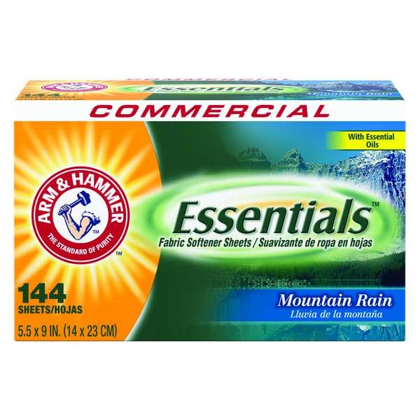Arm & Hammer Fabric Softener Sheets, Sheet, Mountain Rain Scent, White - 33200-00102