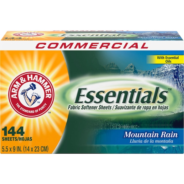 Arm & Hammer Fabric Softener Sheets, Sheet, Mountain Rain Scent, White - 33200-00102