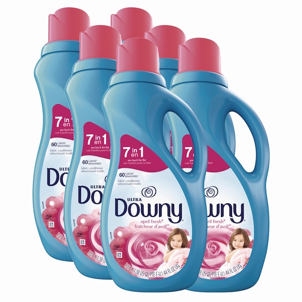 Downy Liquid Fabric Softener, April Fresh, 44 oz Bottle, 6PK - 80744154