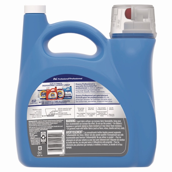 Downy Professional Commercial Liquid Fabric Softener, Clean and Fresh Scent, 140 oz Pour Bottle, 4PK - 80782763