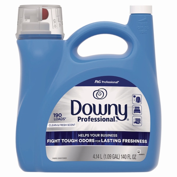 Downy Professional Commercial Liquid Fabric Softener, Clean and Fresh Scent, 140 oz Pour Bottle, 4PK - 80782763