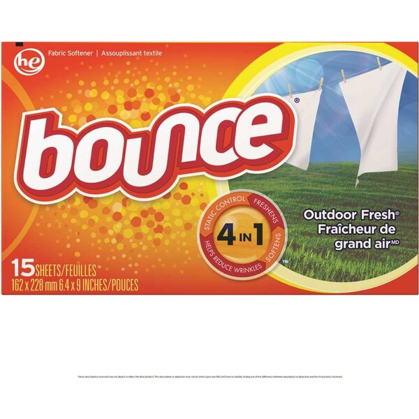 Bounce Outdoor Fresh Scent Dryer Sheets, 15PK - 003700095860