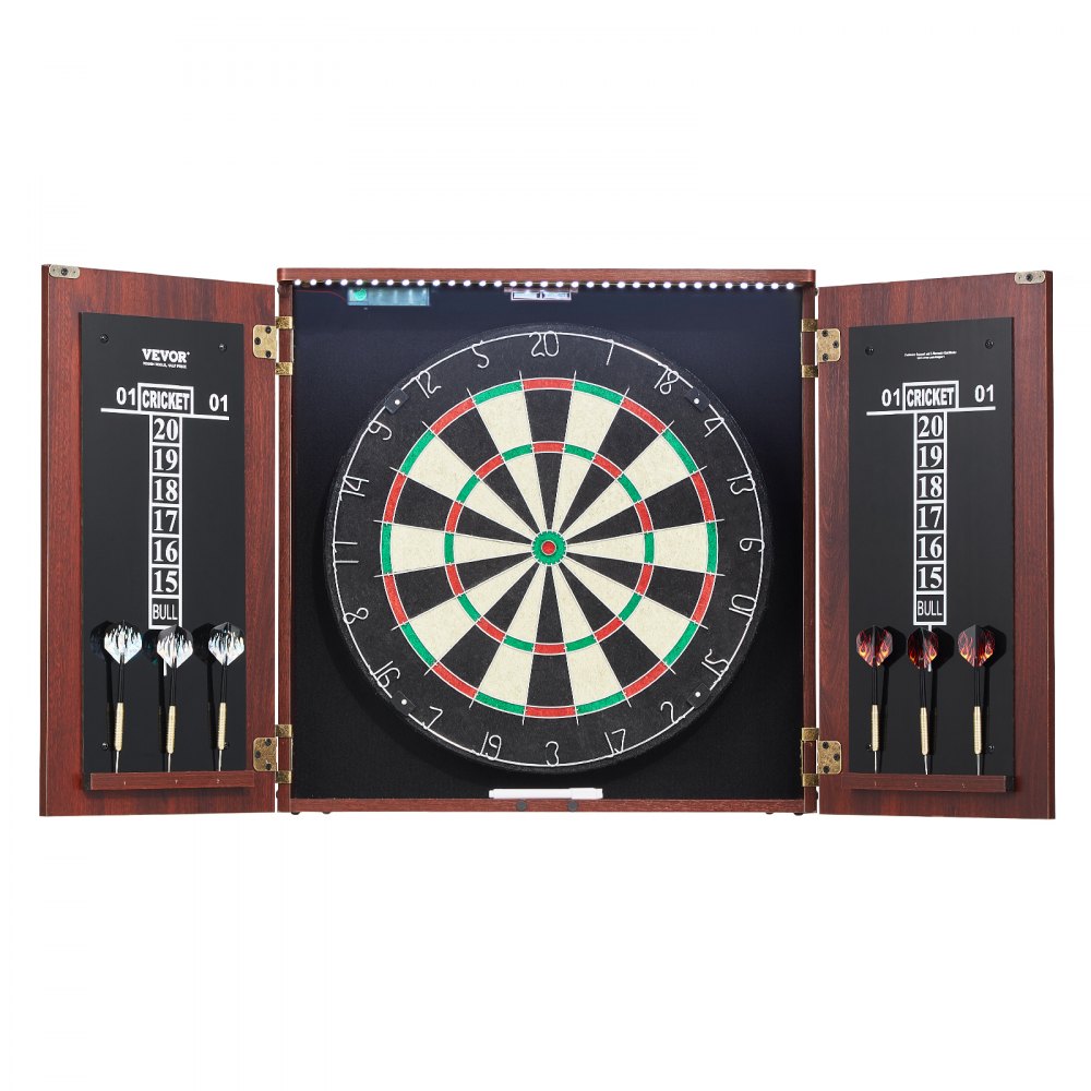 VEVOR Dartboard and Cabinet Set Official Size Complete Accessory Steel Tip Dart - MJTZZXBSKJLEY5IZIV9
