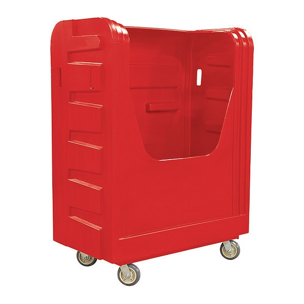Royal Basket Trucks Bulk Poly, 48 Cu ft., Red, C - R48-RDX-BFC-6UNN