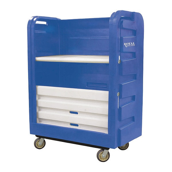 Royal Basket Trucks Turnabout Trk, 48 Cu ft., Blue, Plstc, A - R48-BLX-TPA-6UNN