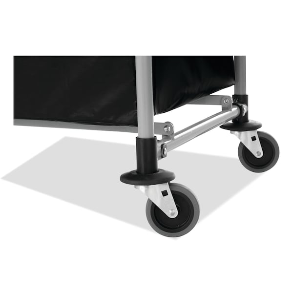 Rubbermaid Commercial Collapsible XCart, Steel, 8 Bushel Cart, 24.1w x 35.7d x 34h, Blk/Slvr - 1881750