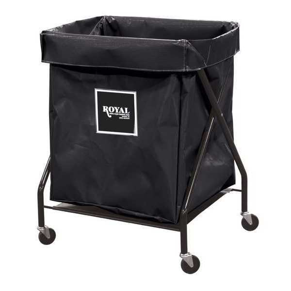 Royal Basket Trucks X-Frame Cart, 8.9 cu. ft., Black, Vinyl - G08-KKX-XFA-3ONN