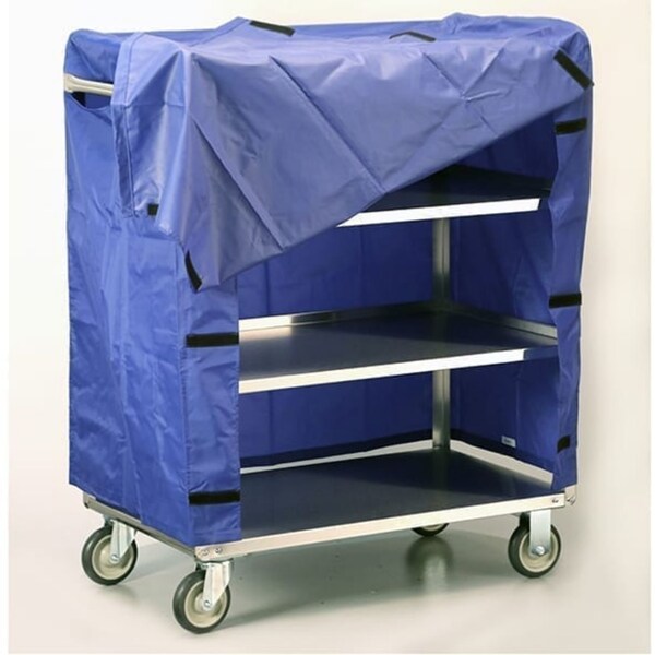 Lakeside Stainless Steel 4-Shelf Linen Cart w/Cover, 500 lb Capacity-21"x50" - 470