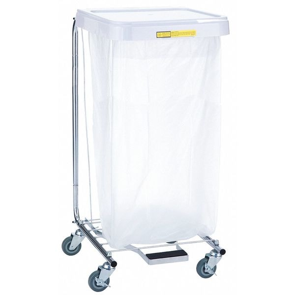 R&B Wire Products Single Medium Duty Hamper with Foot Pedal, 35" High - 692