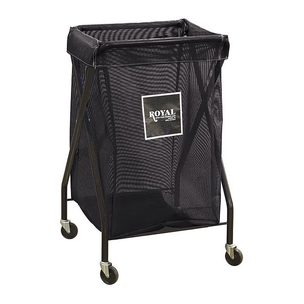Royal Basket Trucks X-Frame Cart, 6.7 cu. ft., Black, Mesh - G06-KKX-XMA-3ONN
