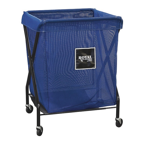 Royal Basket Trucks X-Frame Cart, 8 Bu, Blue Mesh - G08-BBX-XMA-3ONN