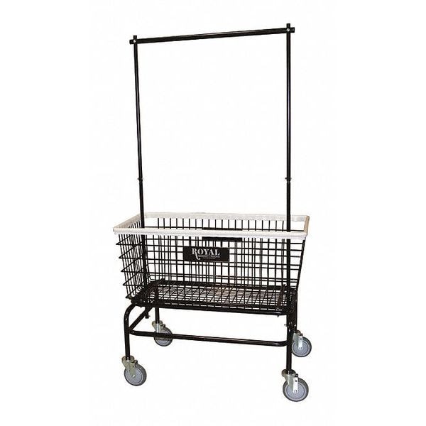 Royal Basket Trucks Laundry Hamper Cart, Black, 500 lb. - G33-BKX-W2A-5UNN
