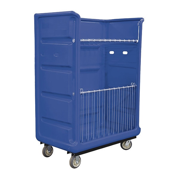 Royal Basket Trucks Turnabout, 48 cu ft, Blue, Wire Shelves - G48-BLX-TAC-6UNN