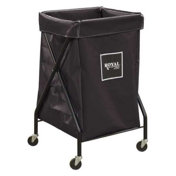 Royal Basket Trucks X-Frame Cart, 6.7 cu. ft., Black, Vinyl - G06-KKX-XFA-3ONN