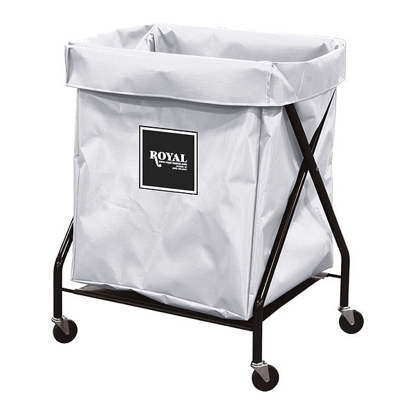 Royal Basket Trucks X-Frame Cart, 8 Bu, White Vinyl - G08-WWX-XFA-3ONN