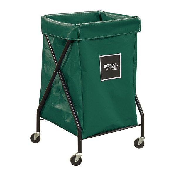 Royal Basket Trucks X-Frame Cart, 6 Bu, Green Vinyl - G06-EEX-XFA-3ONN