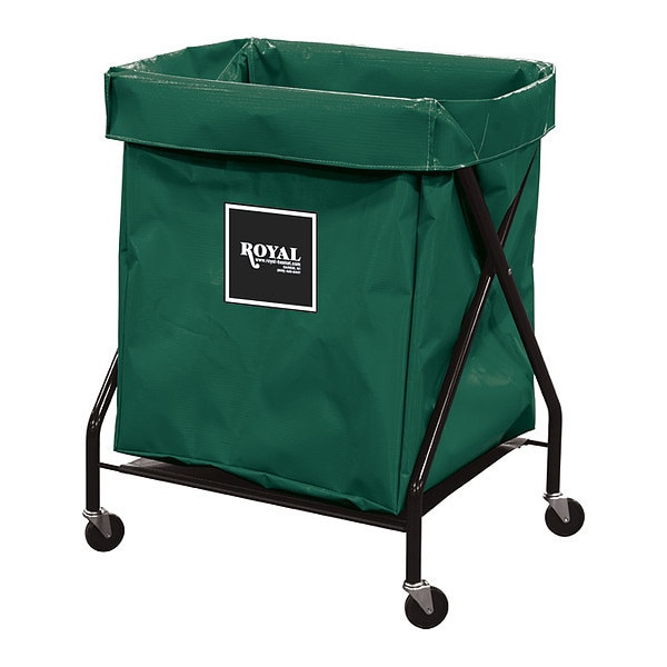 Royal Basket Trucks X-Frame Cart, 8 Bu, Green Vinyl - G08-EEX-XFA-3ONN