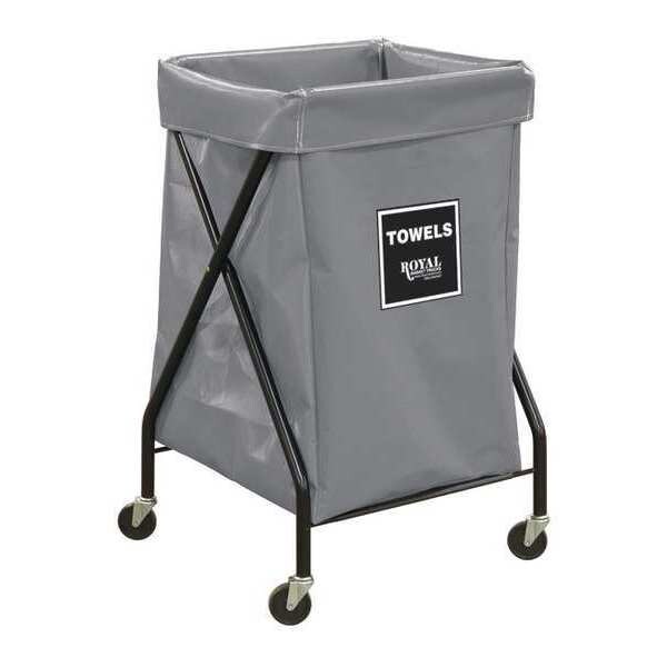 Royal Basket Trucks X-Frame Cart, 6 Bu, GR Vinyl, Towels - R06-GGX-XTA-3ONN