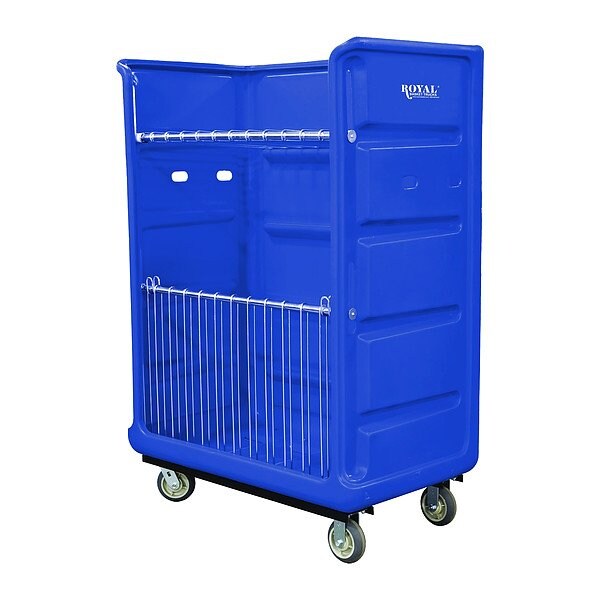 Royal Basket Trucks Linen Cart, Chrome Coated Wire Shelves - G48-BLX-TAA-6UNN