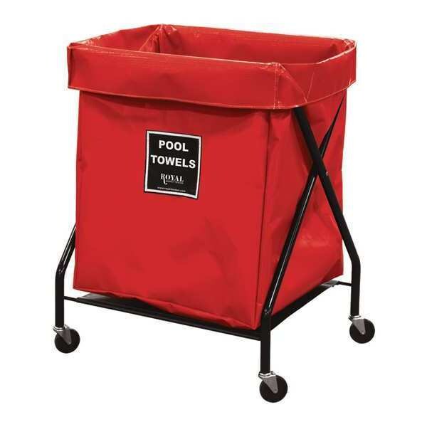 Royal Basket Trucks X-Frame Cart, 8 Bu, RD Vinyl, Pool Twl - R08-RRX-XPA-3ONN
