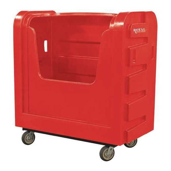 Royal Basket Trucks Bulk Poly, 36 Cu ft., Red, C - R36-RDX-BFC-6UNN