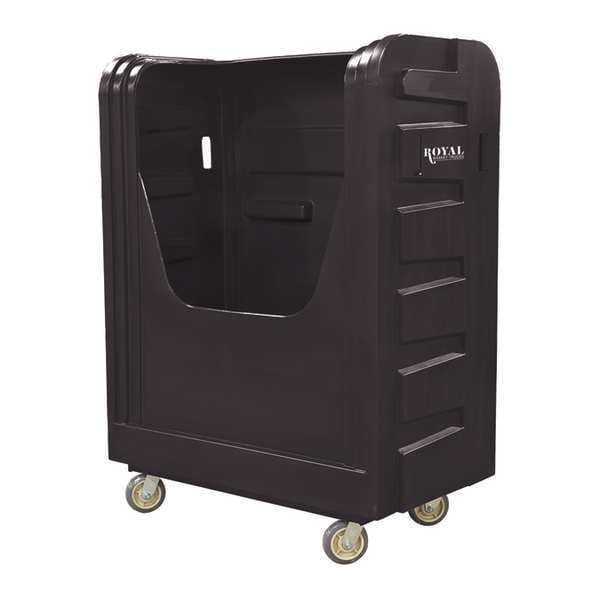 Royal Basket Trucks Bulk Poly, 48 Cu ft., Black, A - R48-BKX-BFA-6UNN