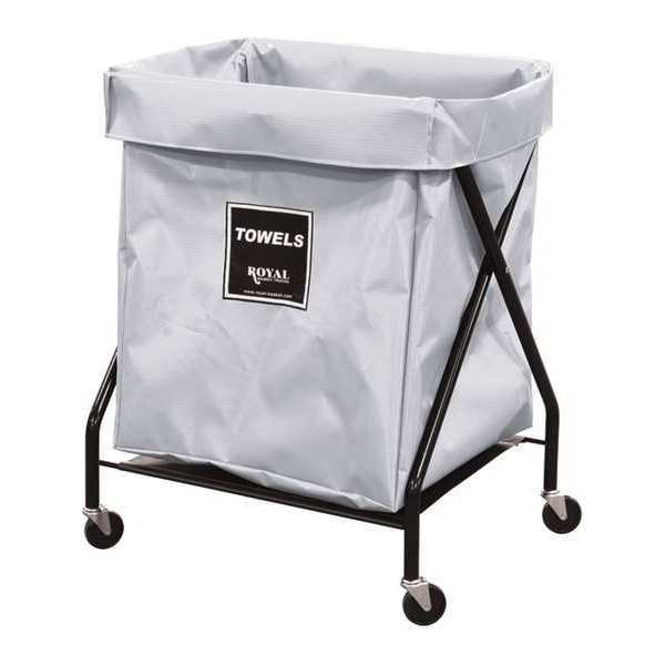 Royal Basket Trucks X-Frame Cart, 8 Bu, WH Vinyl, Towels - R08-WWX-XTA-3ONN