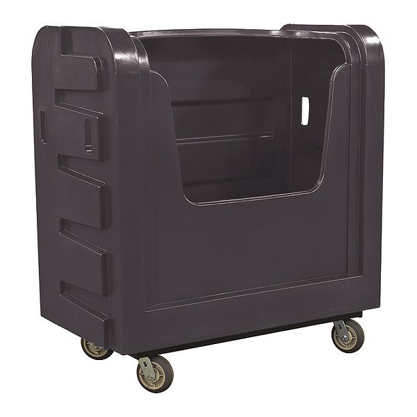 Royal Basket Trucks Bulk Poly, 36 Cu ft., Black, A - R36-BKX-BFA-6UNN