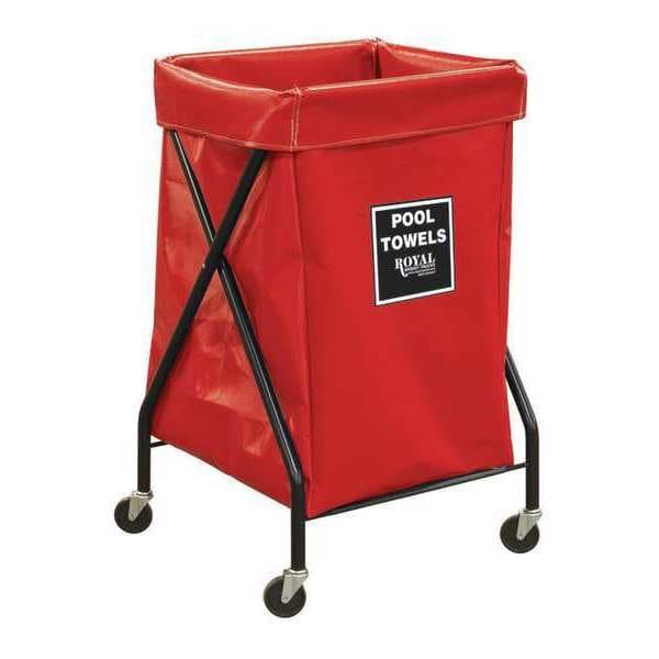 Royal Basket Trucks X-Frame Cart, 6 Bu, RD Vinyl, Pool Twl - R06-RRX-XPA-3ONN