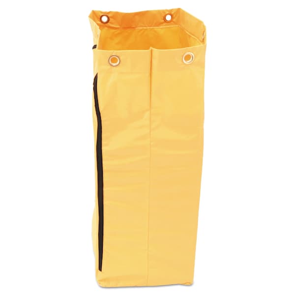 Rubbermaid Commercial Zippered Vinyl Cleaning Cart Bag, 24 gal, 17.25" x 30.5", Yellow - 1966719