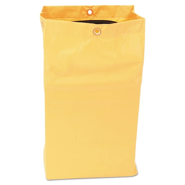 Rubbermaid Commercial Zippered Vinyl Cleaning Cart Bag, 24 gal, 17.25" x 30.5", Yellow - 1966719