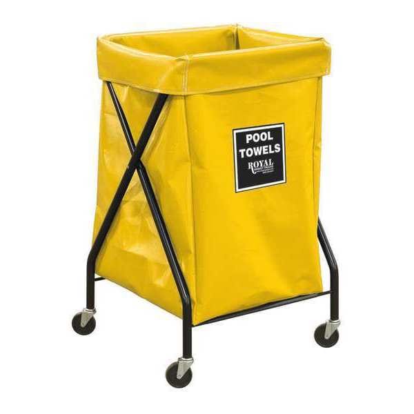 Royal Basket Trucks X-Frame Cart, 6 Bu, YL Vinyl, Pool Twl - R06-YYX-XPA-3ONN