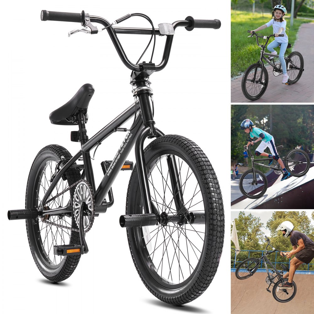VEVOR 20-Inch BMX Bike Freestyle Bike Men Kids BMX Bicycle Hi-Ten Steel Frame - BMXZXC20YCTGF7T3NV0