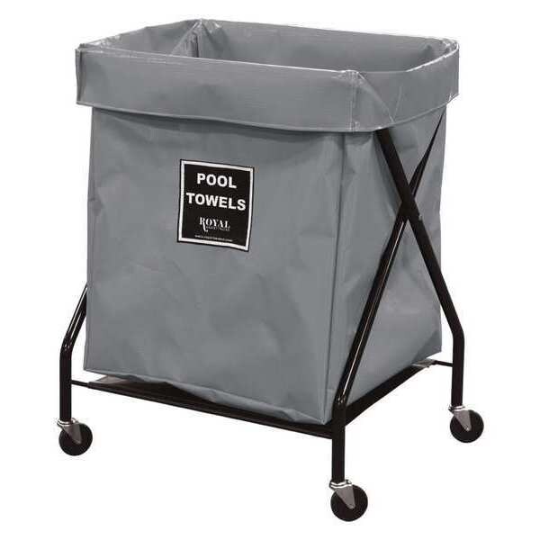 Royal Basket Trucks X-Frame Cart, 8 Bu, GR Vinyl, Pool Twl - R08-GGX-XPA-3ONN