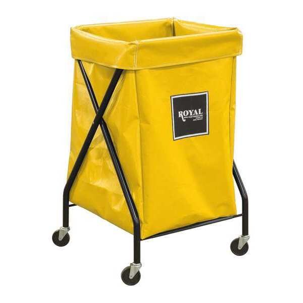 Royal Basket Trucks X-Frame Cart, 6 Bu, Yellow Vinyl - R06-YYX-XFA-3ONN