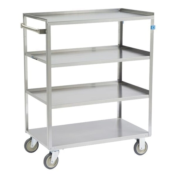 Lakeside Stainless Steel 4-Shelf Linen Cart, 500 lb Capacity-21"x50" - 471