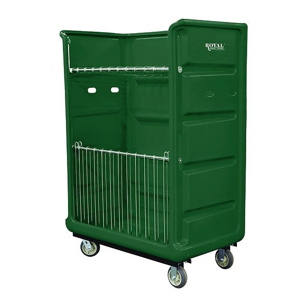 Royal Basket Trucks Linen Cart, Chrome Coated Wire Shelves - G48-GNX-TAC-6UNN